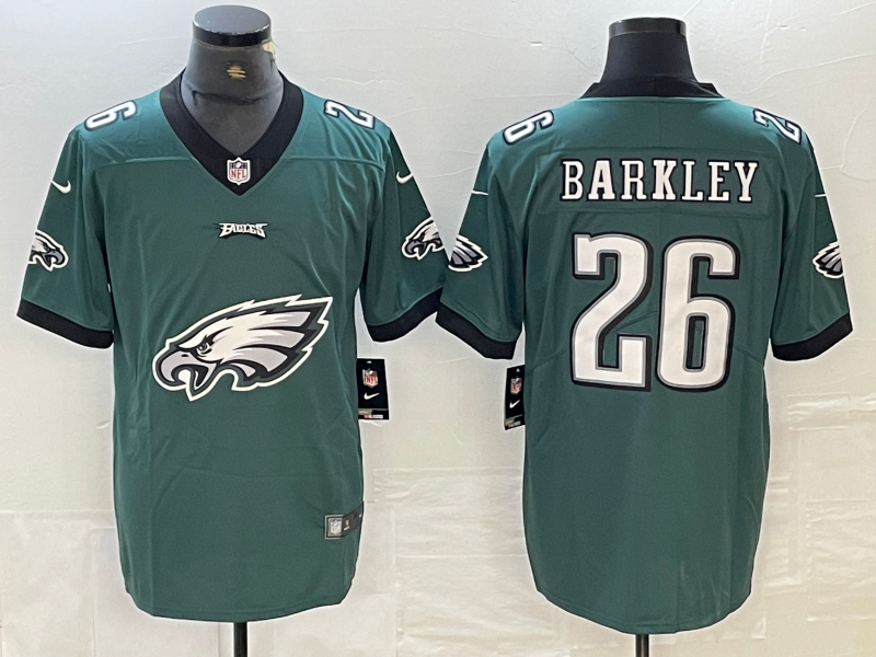 Men's Philadelphia Eagles Saquon Barkley #26 Midnight Green Jersey
